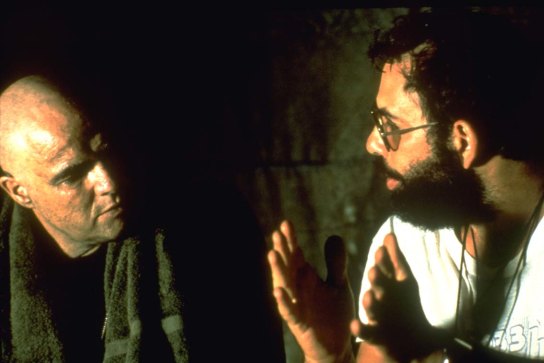 Francis Ford Coppola (right) and Marlon Brando during the making of Apocalypse Now in the Philippines.