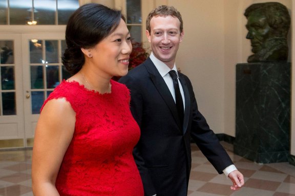 Mark Zuckerberg and his wife, Priscilla Chan.