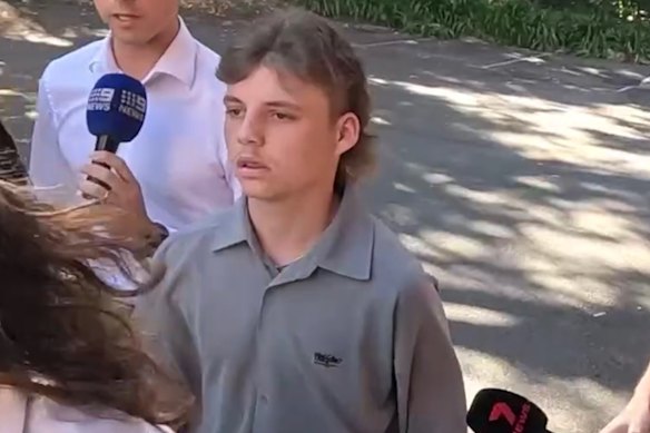 Brodie Dewar comes to court on Thursday. 