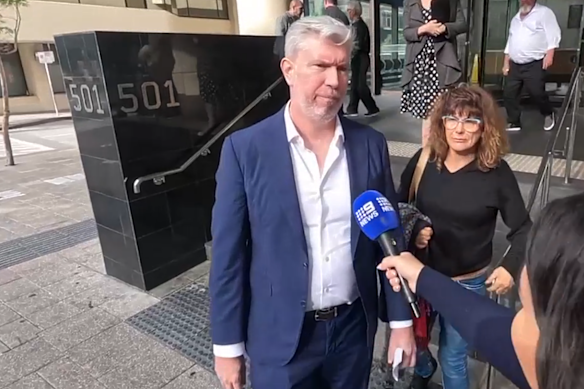 Michael Dunjey leaves court on Friday.