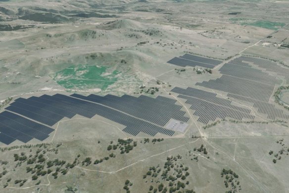 The proposed solar farm would be built on 393 hectares of land on the NSW/ACT border. 