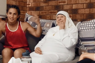 Bianca with her grandmother Amira Rahman in a scene from the documentary.