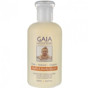 Gaia has been fined for describing some baby products including a Natural Baby bath and body was as organic.