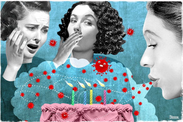 Will we ever again blow out candles at a birthday party? Illustration: Dionne Gain