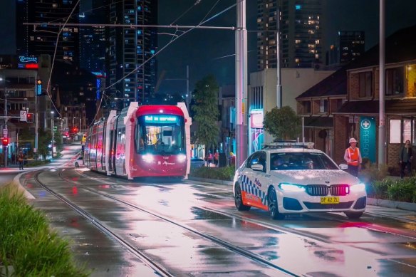 Testing in the Parramatta CBD began late on Thursday night under a police escort.