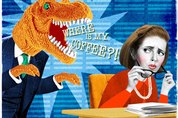 Sexist dinosaurs still walk the halls of some offices.