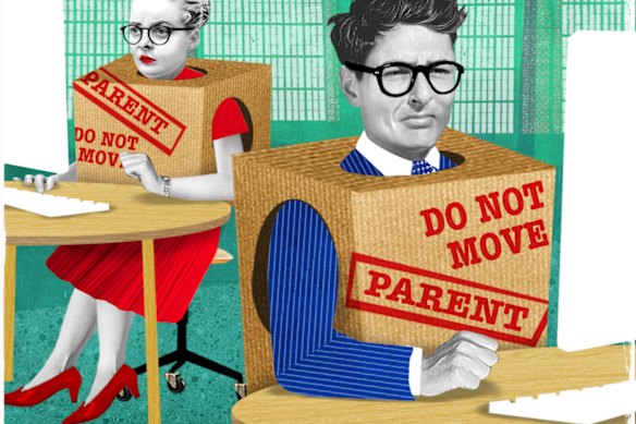 Some workplaces box in parents.