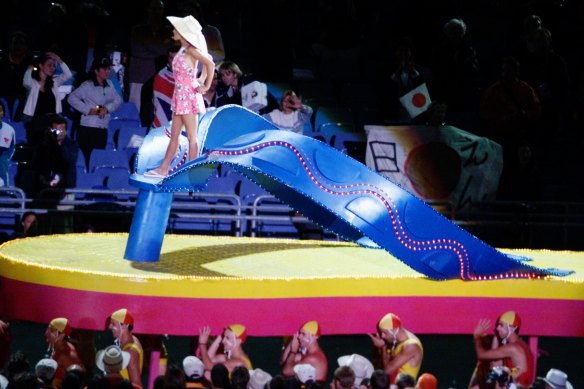 Bombora played as Kylie Minogue stood astride a thong during the closing ceremony of the 2000 Sydney Olympics.