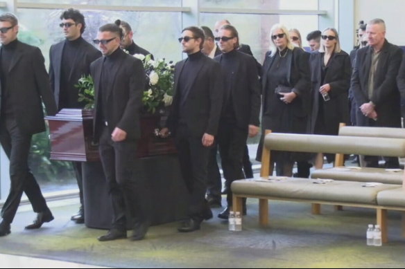 The funeral of former Fremantle Docker, Cam McCarthy. 