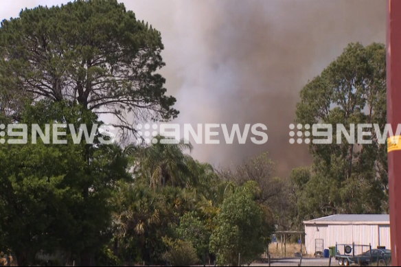 Smoke in the area. 