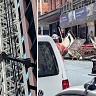 Scaffolding collapses above Sydney Metro station, crushing van