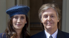 Former Beatles member Paul McCartney and his wife Nancy Shevell. 