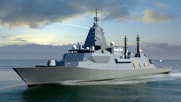 A concept drawing of BAE Systems’ planned frigate for the Royal Australian Navy.