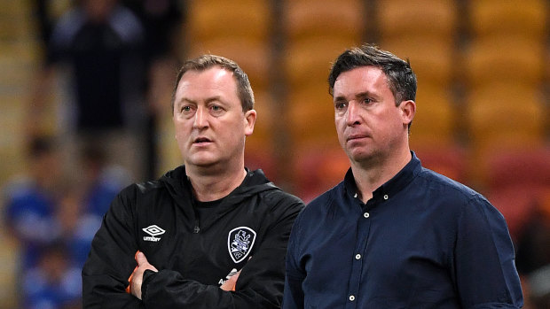Robbie Fowler (right) and his assistant Tony Grant have left Brisbane Roar for family reasons. 