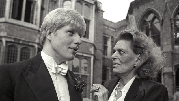 Boris Johnson, during his time as president of the Oxford Union, with then Greek minister for culture Melina Mercouri.