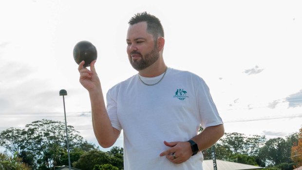 Australian lawn bowls star Aaron Wilson. 