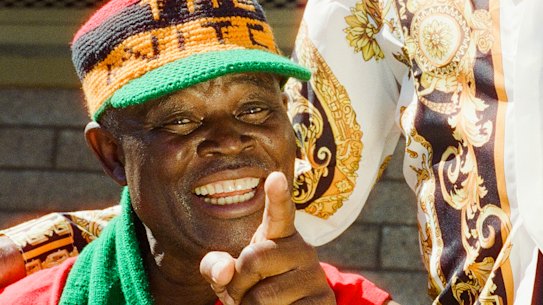  Chanda, left, and fellow band member Patrick Mwondela.