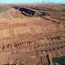 Rio Tinto’s active Yandicoogina iron ore mine. 