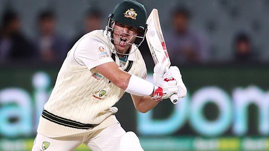 No run! David Warner looked - and sounded - intent on scoring another century on Friday.