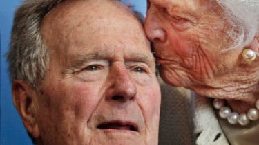 Former president George H.W. Bush and his wife Barbara in 2012.