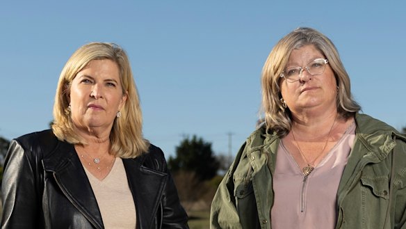 Tanya Higgins (right, pictured with neighbour Bronnie Taylor) witnessed the alleged incident.