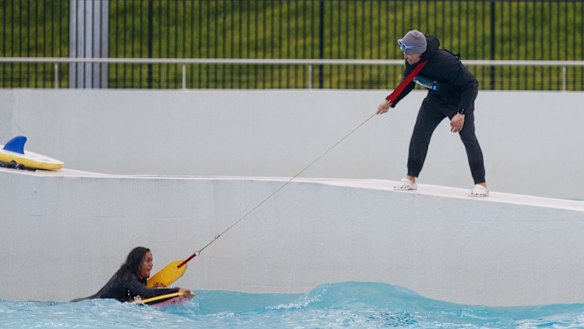 Jarome Luai being rescued from the water last year.