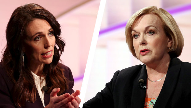 NZ PM Jacinda Ardern faces her challenger Judith Collins at the ballot box on October 17.