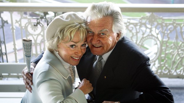 Bob Hawke and Blanche d'Alpuget at the Bob Hawke Handicap, Randwick, 2006.