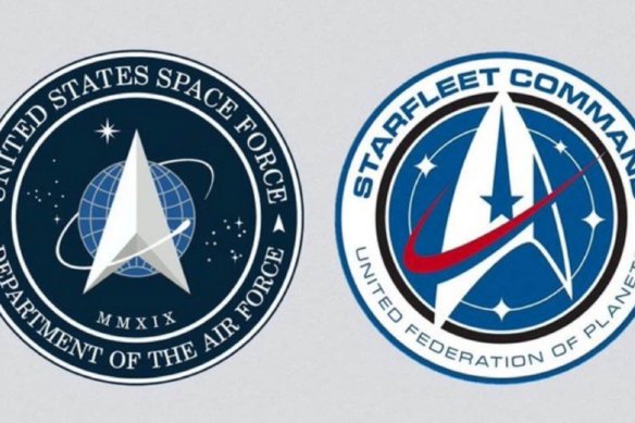 The US Space Force insignia looks much like a Star Trek insignia.