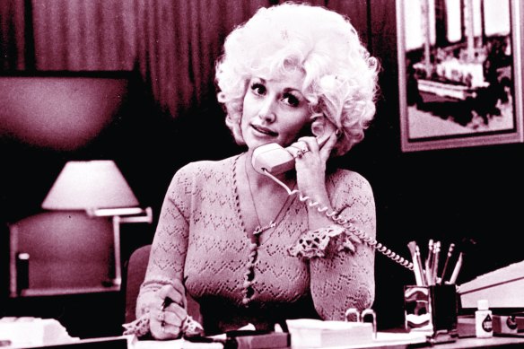 Dolly Parton in the hit movie Nine to Five. Her theme song won a Grammy and a Golden Globe.