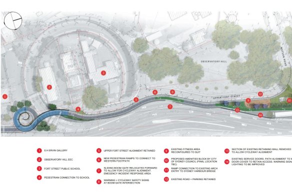 2017 Sydney Harbour Bridge southern cycleway ramp plan.