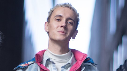 Benjamin Nichol, centre, with performers and collaborators Brigid Gallacher and Charles Purcell.