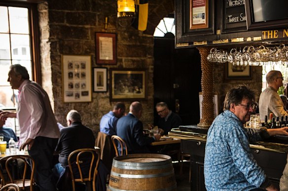 The ground-level bar. 