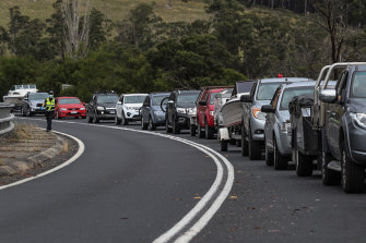 Victorian travellers queued for hours in January after the government announced the NSW border would be slammed shut.