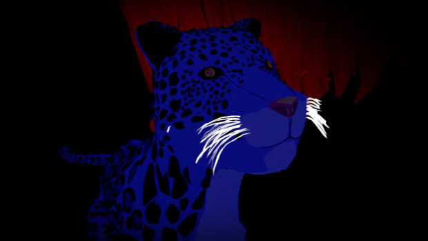 One of the jaguars in Violeta Ayala’s virtual reality film Prison X.