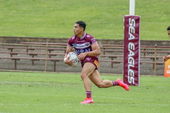 Tolu Koula is on the fast track at Manly.
