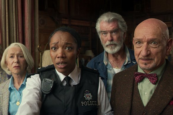 From left: Helen Mirren, Naomi Ackie, Pierce Brosnan and Ben Kingsley.