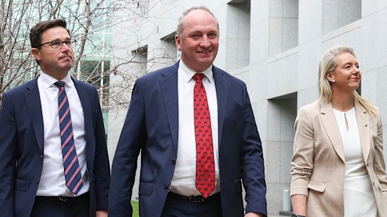 David Littleproud is demanding bigger financial incentives for farmers, while Barnaby Joyce has demanded to know the cost of any climate policy change and Bridget McKenzie says they won’t be signing any blank cheques.
