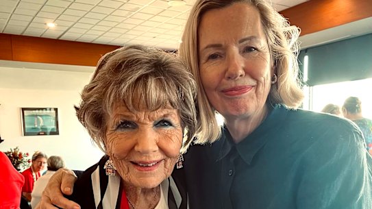 The author with her mother.