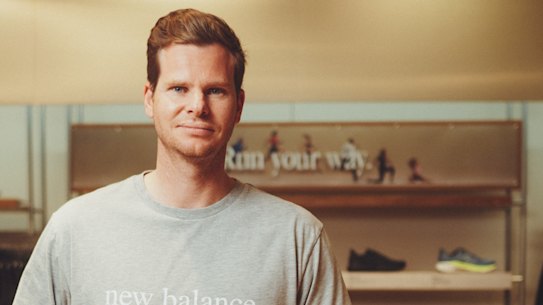 Steve Smith launched the New Balance store in Bondi Junction.