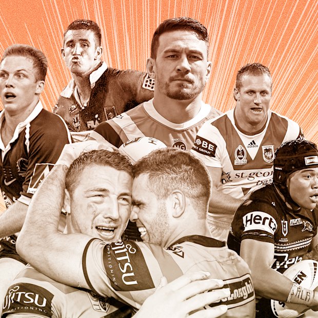 Best of the best ... Darren Lockyer, Andrew Johns, Sonny Bill Williams, Mark Gasnier, Brian To’om Sam Burgess and Greg Inglis.