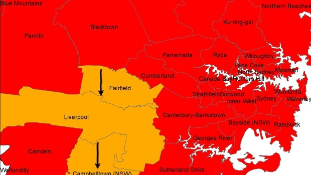 Map shows that an early career nurse could not afford to buy a strata apartment anywhere in Sydney.