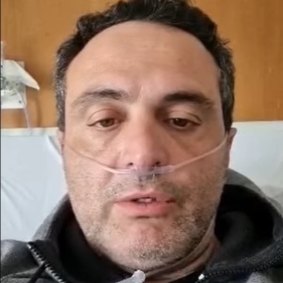 Neti Ajro speaking from his hospital bed