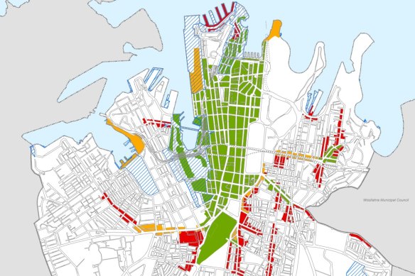 The changes would apply to much of Sydney’s central business district.