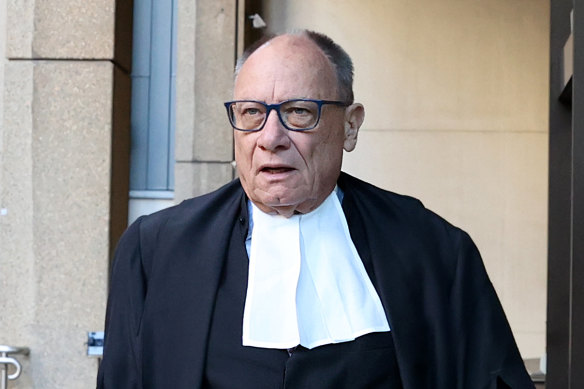 Ben Roberts-Smith’s barrister Bruce McClintock.