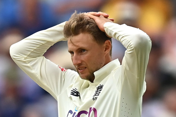 Joe Root during England’s Test defeat to New Zealand at Edgbaston.