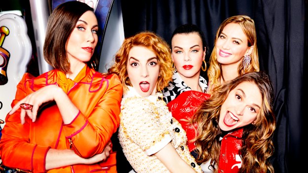 Younger cast: From left, marketing director Diana Trout (Miriam Shor), social media maven Lauren Heller (Molly Bernard), Liza's best friend and sculptor Maggie Amato (Debi Mazar), book editor Kelsey Peters (Hilary Duff) and marketing assistant Liza Miller (Sutton Foster).