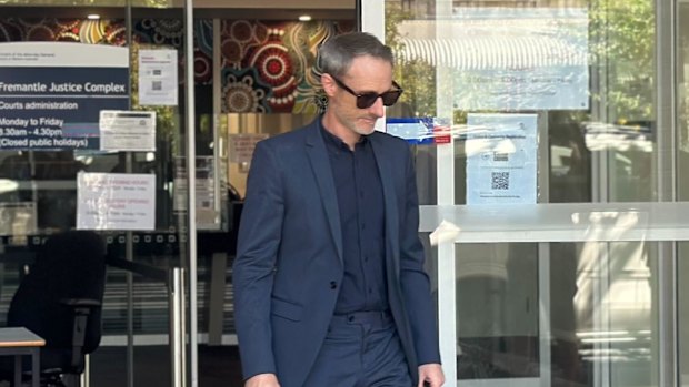 Renowned children’s author Craig Silvey outside Fremantle Magistrates Court on Monday.