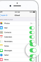 Messages can now be saved in iCloud.