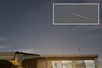 The Starlink satellites enter low Earth orbit as seen from Sydney.